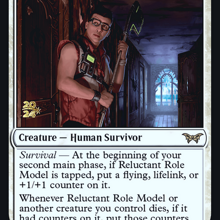 Reluctant Role Model [Duskmourn: House of Horror Promos] Prerelease Foil