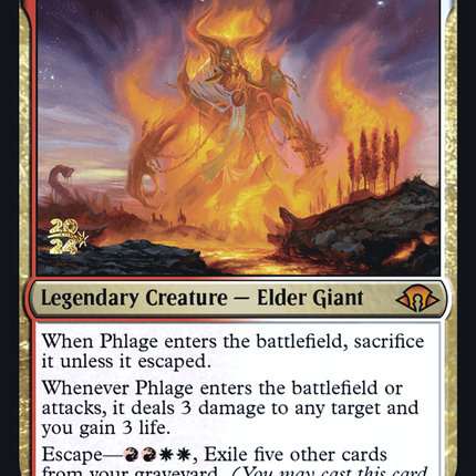 Phlage, Titan of Fire's Fury [Modern Horizons 3 Promos] Prerelease Foil