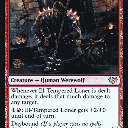 Ill-Tempered Loner // Howlpack Avenger [Innistrad: Crimson Vow Promos] Prerelease Foil