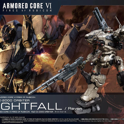 30MM Armored Core VI Fires of Rubicon RaD CC-2000 Orbiter Nightfall