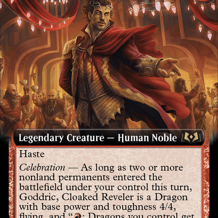 Goddric, Cloaked Reveler (Extended Art) [Wilds of Eldraine]