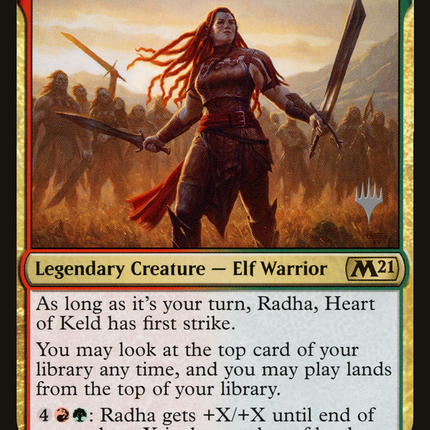 Radha, Heart of Keld [Core Set 2021 Promos]
