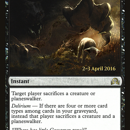 To the Slaughter [Shadows over Innistrad Promos] Prerelease Foil