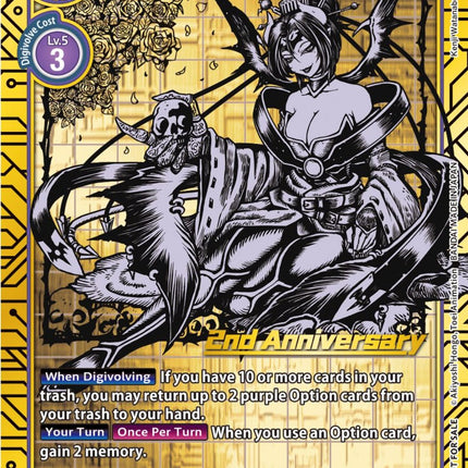Lilithmon [BT3-091] (2nd Anniversary Card Set) [Release Special Booster Promos]