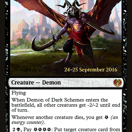 Demon of Dark Schemes [Kaladesh Promos] Prerelease Foil