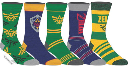 The Legend of Zelda Casual Crew Socks Gift Set 5 Pairs