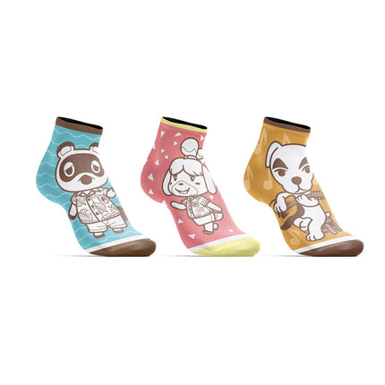 Nintendo Animal Crossing Characters Juniors Ankle Socks 3 Pairs