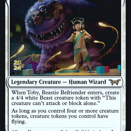 Toby, Beastie Befriender [Duskmourn: House of Horror Promos] Prerelease Foil