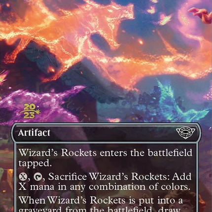 Wizard's Rockets (Borderless) [Tales of Middle-earth Promos] Prerelease Foil