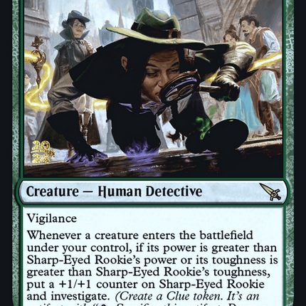 Sharp-Eyed Rookie [Murders at Karlov Manor Promos] Prerelease Foil