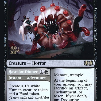 Devouring Sugarmaw // Have for Dinner [Wilds of Eldraine Promos] Prerelease Foil