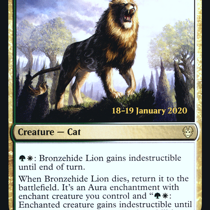 Bronzehide Lion [Theros Beyond Death Promos] Prerelease Foil
