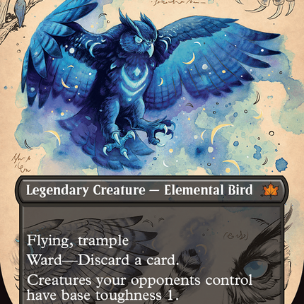 Maha, Its Feathers Night (Showcase) (Borderless) [Bloomburrow] Foil