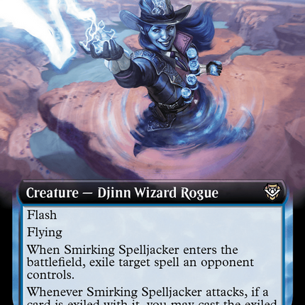 Smirking Spelljacker (Extended Art) [Outlaws of Thunder Junction Commander]