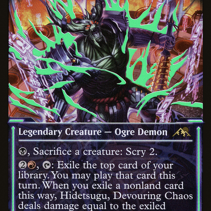 Hidetsugu, Devouring Chaos (Showcase) [Kamigawa: Neon Dynasty] Foil