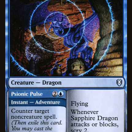 Sapphire Dragon // Psionic Pulse [Commander Legends: Battle for Baldur's Gate]