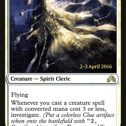 Bygone Bishop [Shadows over Innistrad Promos] Prerelease Foil