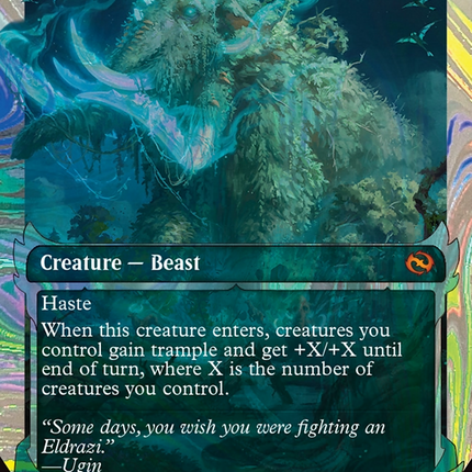 Craterhoof Behemoth (Showcase) (Halo Foil) [Tarkir: Dragonstorm]