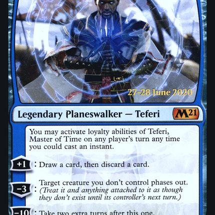Teferi, Master of Time [Core Set 2021 Promos] Prerelease Foil