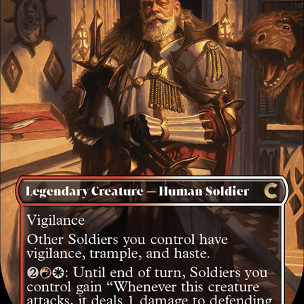 Commander Mustard (Borderless) [Ravnica: Clue Edition]