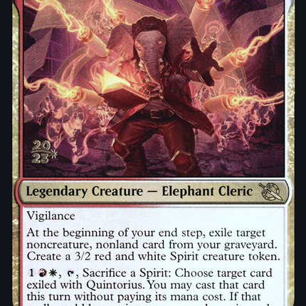 Quintorius, Loremaster [March of the Machine Promos] Prerelease Foil