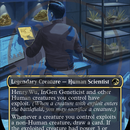Henry Wu, InGen Geneticist (Borderless) [Jurassic World Collection] (Emblem) Foil