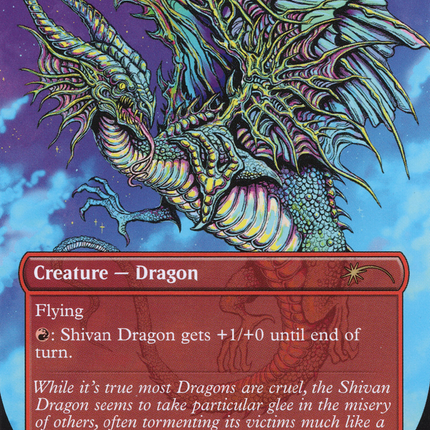 Shivan Dragon (Borderless) [Secret Lair 30th Anniversary Countdown Kit]