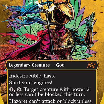 Hazoret, Godseeker (Borderless) (First-Place Foil) [Aetherdrift] Foil