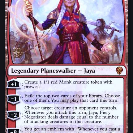 Jaya, Fiery Negotiator [Dominaria United Promos] Prerelease Foil
