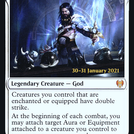 Halvar, God of Battle // Sword of the Realms [Kaldheim Promos] Prerelease Foil