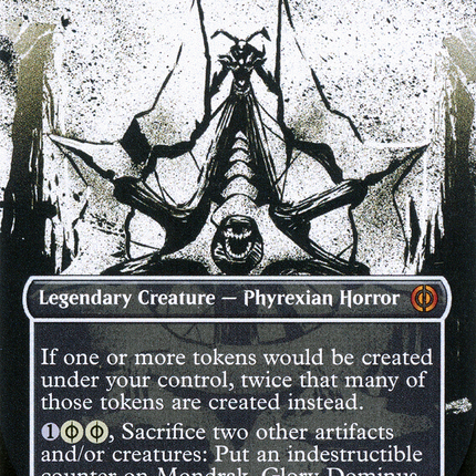Mondrak, Glory Dominus (Showcase) (Borderless) [Phyrexia: All Will Be One]