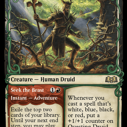 Questing Druid // Seek the Beast (Showcase) [Wilds of Eldraine]