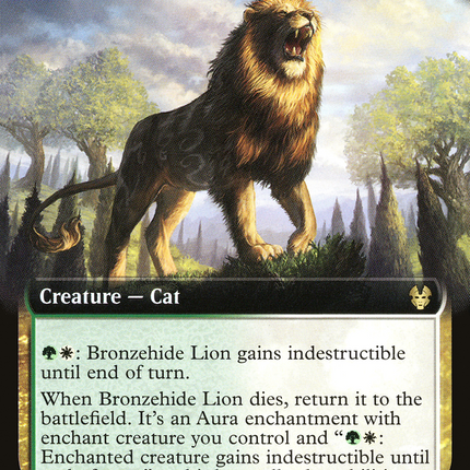 Bronzehide Lion (Extended Art) [Theros Beyond Death]