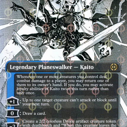 Kaito, Dancing Shadow (Showcase) (Borderless) [Phyrexia: All Will Be One] Step-and-Compleat Foil