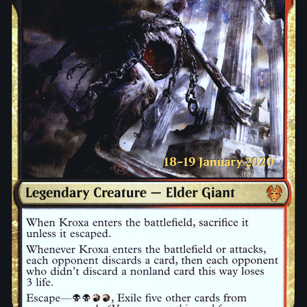 Kroxa, Titan of Death's Hunger [Theros Beyond Death Promos] Prerelease Foil