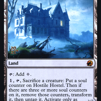 Hostile Hostel // Creeping Inn [Innistrad: Midnight Hunt Promos] Prerelease Foil