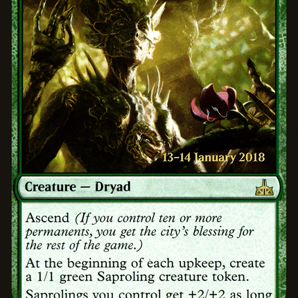 Tendershoot Dryad [Rivals of Ixalan Promos] Prerelease Foil