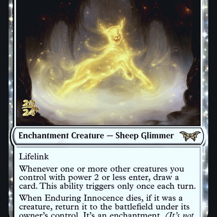 Enduring Innocence [Duskmourn: House of Horror Promos] Prerelease Foil