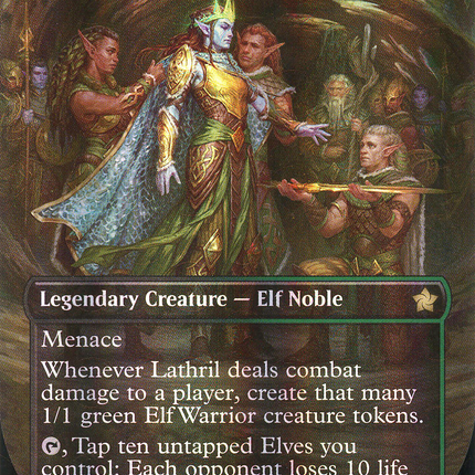 Lathril, Blade of the Elves (Borderless) [Foundations] Mana Foil