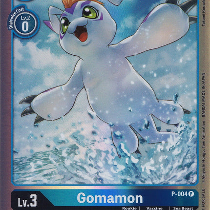Gomamon [P-004] (Rainbow Foil) [Promotional Cards]