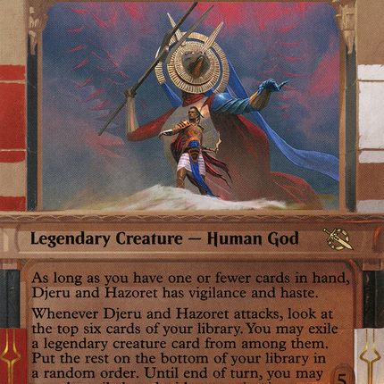 Djeru and Hazoret (Showcase) (Borderless) [March of the Machine]