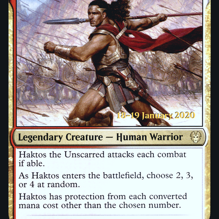 Haktos the Unscarred [Theros Beyond Death Promos] Prerelease Foil