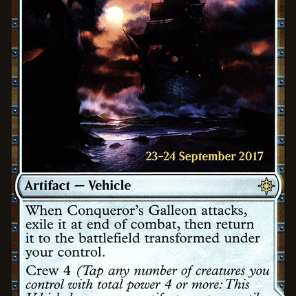 Conqueror's Galleon // Conqueror's Foothold (compasslanddfc) [Ixalan Promos] Prerelease Foil