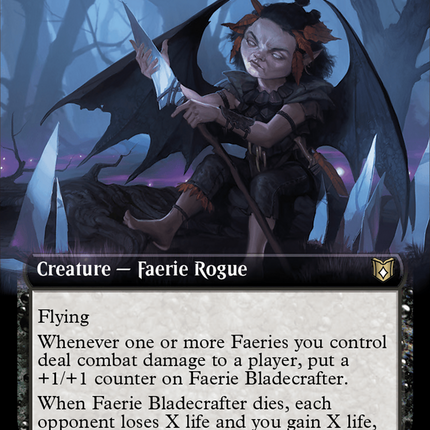 Faerie Bladecrafter (Extended Art) [Wilds of Eldraine Commander]