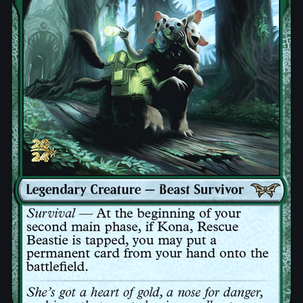 Kona, Rescue Beastie [Duskmourn: House of Horror Promos] Prerelease Foil