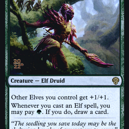 Leaf-Crowned Visionary [Dominaria United Promos] Prerelease Foil