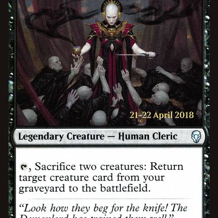 Whisper, Blood Liturgist [Dominaria Promos] Prerelease Foil