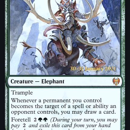 Battle Mammoth [Kaldheim Promos] Prerelease Foil