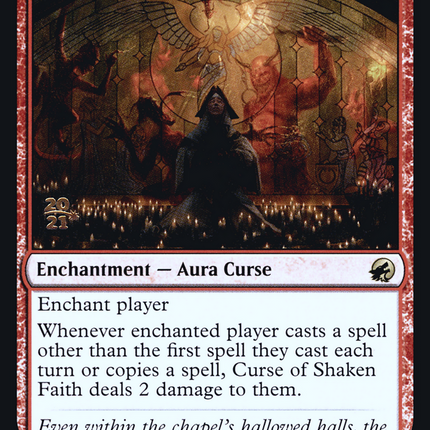 Curse of Shaken Faith [Innistrad: Midnight Hunt Promos] Prerelease Foil