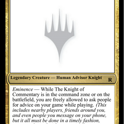 The Knight of Commentary [Unknown Event]